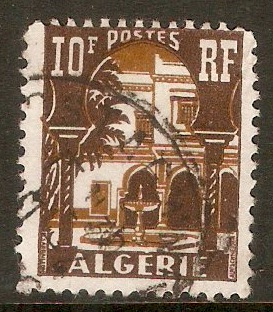 Algeria 1954 10f Bistre-brown and pale brown. SG334.
